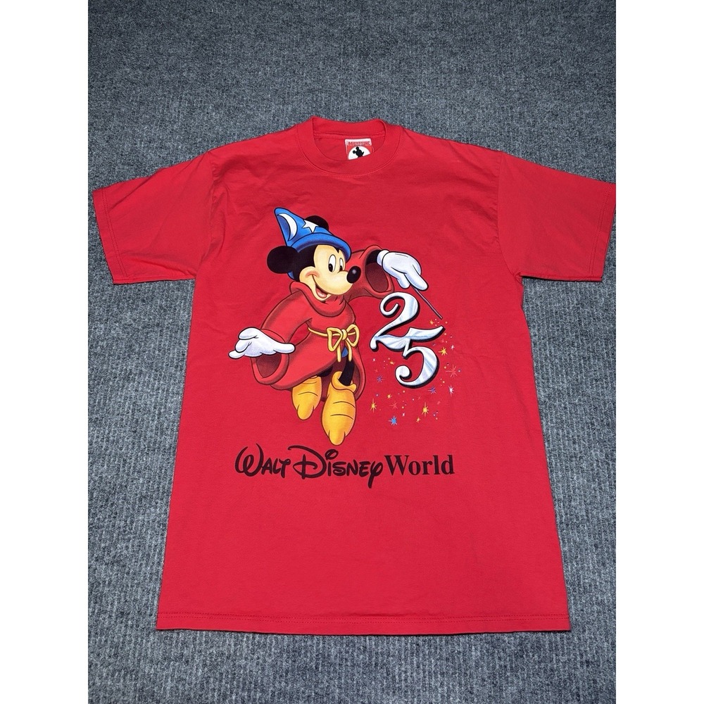 Vtg. Walt Disney World 1996 25th Anniversary Red Shirt Size M